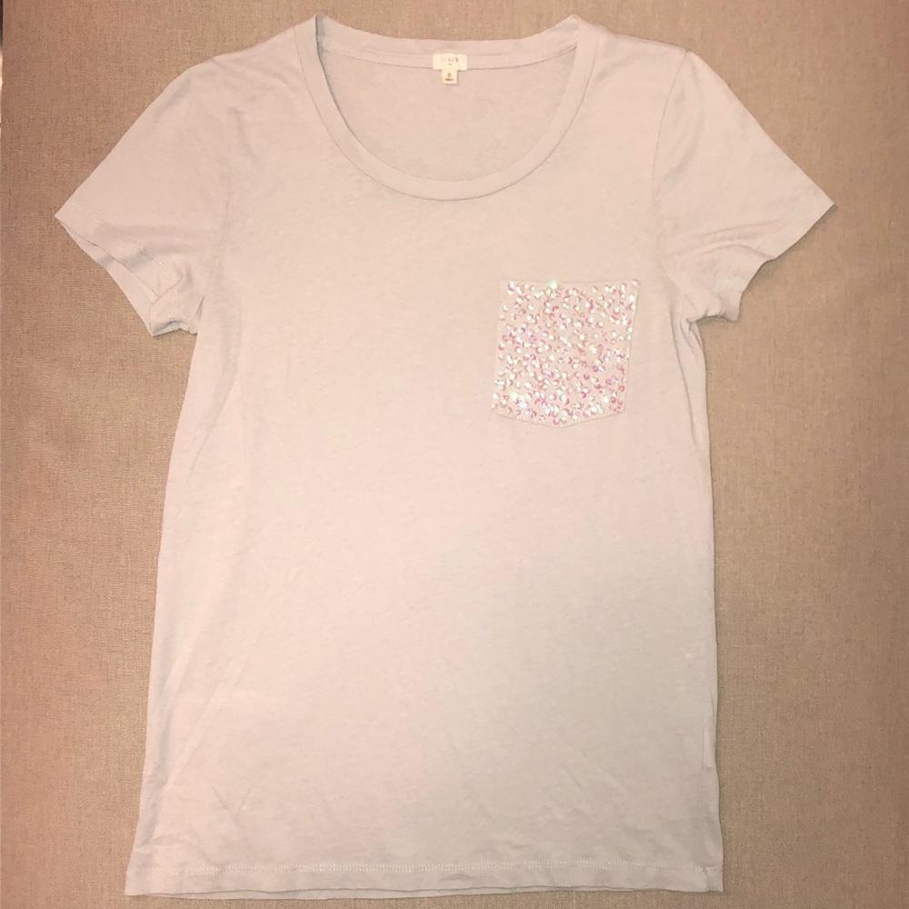 J. Crew T-Shirt w/ Sequin Pocket